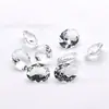 Las gemas de cristal con forma de huevo más vendidas del fabricante 2*3-13*18 mm ovaladas de color blanco, piedras sueltas de vidrio al por mayor
