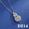 Collar de moissanita de imitación de 2 quilates para mujer, chapado en platino PT950, cadena de clavícula con colgante de ocho corazones y ocho flechas de circonita.