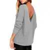 Nuevo Suéter de Comercio Exterior para Mujer Otoño e Invierno 2026, Popular en Aliexpress Estilo Europeo y Americano Sexy Cuello en V Profundo Espalda Descubierta Top de Punto