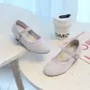 Zapatos de Princesa para Niñas, Zapatos de Tacón Alto Individuales para Niños, Nuevo Modelo Primavera y Otoño, Zapatos de Cuero Lolita con Velcro para Niñas, Zapatos de Espectáculo para Niños