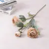 Flor Artificial de Peonía de Pintura al Óleo Artística y Silenciosa Flor de Seda Flor Falsa Planta Verde para Decoración de Escaparate de Tienda y Arreglo de Mesa para el Hogar