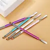 Pluma Removedora de Gel de Doble Punta con Punta de Acero Inoxidable, Pluma de Fototerapia de Doble Uso con Mango de Colores, Pluma Doble para Uñas de Arte de Uñas al por Mayor