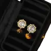 Brincos de Inverno Estilo Maillard com Pedras Imitação de Olho de Tigre e Strass Integral, Novo Modelo Popular com Toque de Luxo, Brincos Elegantes e Grandiosos para Mulheres com Hastes de Prata