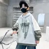 Sudadera con capucha para niño 2026 Nueva Moderna Fresca de Manga Larga con Estampado de Letras, Otoño Casual Elegante Moda