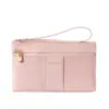 Yue Qiankai Producto Nuevo Coreano para Mujer Bolso para Teléfono Móvil de Mano Gran Capacidad Ultra Delgado Moda Correa de Muñeca Billetera Bolso Plateado