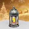 Lámpara Estilo Navideño Transfronteriza, Lámpara Electrónica de Vela Retro, Decoración de Escritorio, Luz Nocturna, Lámpara Portátil Redonda Hexagonal