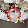 Pulsera Año Nuevo del Dragón 2024 para Mujer Pulsera Imitación Cinabrio Bollo de Dragón Nuevo Estilo Chino Joyería Estilo Chino Año del Dragón