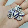 Venta caliente transfronteriza 15 mm cuenta de plata rueda redonda de diamantes de imitación espaciador de rueda borde ondulado espaciador de diamantes accesorios