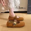 Zapatos Mary Jane planos de estilo francés con plataforma interior para mujer, nuevo modelo de verano 2026, adecuados para combinar con faldas, zapatos Birkenstock de noche y mocasines.