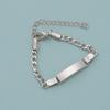 Comércio exterior novo presente personalizado de moda infantil estilo europeu e americano pulseira de aço inoxidável letras a laser pulseira infantil