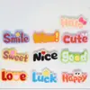 Accesorios de resina con letras inglesas de dibujos animados, pegamento de resina tipo crema, accesorios para funda de teléfono móvil, pinza para el pelo, joyería DIY, venta al por mayor