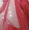 Blanco Champán Polvo Plateado en Spray Malla Suave Tul Brillo Velo Suave Tela para Vestido de Novia Vestido de Noche Fondo para Fotografía de Bodas