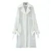 Camisas de Protección Solar Transfronterizas Europeas y Americanas, Transparentes al por Mayor, Solapa Grande sin Botones, Moda Femenina Transfronteriza Estilo Nuevo, Elegante