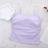 Diseño de Estilo Pequeño Fresco y Puro Camisola Plisada para Mujer Ropa Exterior Ropa Interior Almohadilla para el Pecho Ajustada Hermosa Espalda Ropa para Verano