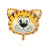 Globo de aluminio con forma de cabeza de animal de dibujos animados grande, decoración de cumpleaños, serie de animales, venta al por mayor, arreglo de apertura para jardín de infantes