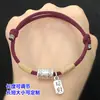 Prata Pura s999 Retro Roda da Fortuna Contas Separadas Corda de Mão Trançada Pulseira Colar Acessórios DIY Feitos à Mão