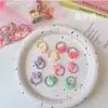 Banda de Couro de Inverno Feminina com Amarração Popular na Internet ins Corda para Cabelo Estilo Coreano Cor de Curry Laço para Cabeça Anel de Cabelo de Pelúcia Corda Doce para Cabelo