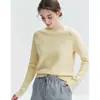 Suéter de Cashmere com Gola Redonda Kangsai Ni~ para Mulheres Malha 100% Pura Cashmere Espessada Solta Manga Raglã Tricô Trançado Camada de Base