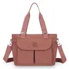 Bolsa Tote Bolsa de Ombro Feminina de Tecido Oxford Versátil Bolsa de Mão Bolsa Feminina Moda Grande Capacidade Bolsa Transversal Bolsa de Tecido Nylon