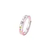 Anillo de Pareja de Plata Pura S999 Príncipe y Princesa Rosa Anillo para Hombre y Mujer Color Circonio Anillo de Pareja de Lujo Ligero Regalo