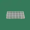 Caja de Plástico Transparente de 18 Compartimentos para Joyería, Cuentas Pequeñas y Almacenamiento de Arte con Cuentas Pequeñas con Tapa, Caja de Exhibición Creativa para Pendientes y Tornillos, Caja de PP