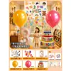 Decoración de Escena de Lluvia de Globos de Feliz Cumpleaños Infantil Fondo para Fiesta de Cumpleaños Número 23 para Niños y Niñas