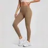 Pantalones de Yoga sin Costuras, sin Líneas Embarazosas, Levanta Glúteos Color Durazno, Cintura Alta, Control de Abdomen, para Correr, Deporte, Sensación Nude, Pantalones Ajustados para Mujer, Anti-Fugas de Luz