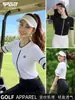 Moda de Golfe Feminina 2026 Verão Respirável Elegante Tricô de Manga Curta para Senhoras