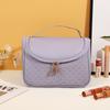 Bolsa Cosmética de PU de Gran Capacidad y Alta Calidad con Textura de Bambú, Bolsa Portátil para Almacenamiento de Cosméticos, Bolsa Impermeable para Artículos de Aseo