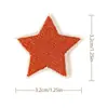 Pegatinas de tela con forma de estrella de cinco puntas en color, venta al por mayor, accesorios para ropa, zapatos y sombreros, parches bordados, pegatinas de tela, sellos de bordado por computadora.
