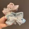 Pinza para el pelo estilo dulce y femenino con perlas, encaje y lazo, accesorio para el pelo lindo y versátil para la parte trasera de la cabeza, versión japonesa y coreana