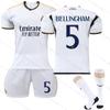 2324 Novo Uniforme de Futebol do Real Madrid Home 7 Vinicius 5 Bellingham 11 Rodrygo 9 Mbappé
