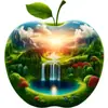 Nuevo Colgante de Manzana Plana Acrílico Transfronterizo