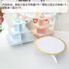 Decoración de Cumpleaños Adornos para Mesa de Postres Exhibidor de Boda Estante de Exhibición Desechable de Tres Niveles Soporte para Pasteles Rejilla para Pasteles