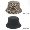 Chapéu Explosão de Comércio Exterior Feminino Estampa de Leopardo Abacaxi Bordado Chapéu de Pescador Proteção Solar Chapéu Bacia Viagem ao Ar Livre Chapéu de Sol