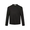 "Algodão Espacial de Camada de Ar" 320g Básica Anti-Rugas Cleanfit Solta Casual Para o Trabalho Manga Longa Camiseta Camada de Base