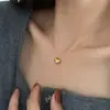 Collar Versátil de Moda Coreana Corazón Melocotón Corazón Ins Nicho Diseño de Lujo Ligero Aleación Forma de Corazón Nuevo Accesorio