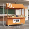 Carrinho de flores de ferro, barraca de mercado móvel, feira noturna ao ar livre, barraca promocional, carrinho de lanches da moda