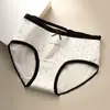 Bragas Retro de Puntos de Media Cintura para Mujer, Algodón Puro, Cero Restricción, Transpirables, Elásticas, Antiarrugas para Mujer