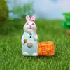 Micro-Paisagem Fazenda Criativa Pastoral Boneco Coelho Jardinagem DIY Decoração de Paisagismo Acessórios Desktop Pequenos Enfeites