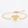 Pulsera con forma de corazón con agujero exterior de acero inoxidable transfronteriza pulsera de cadena cruzada material en blanco pulsera de regalo navideño venta al por mayor