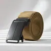 Cinto de Lona de Nylon de Alta Elasticidade para Homens com Fivela Automática, Treinamento Militar Tático, Lazer ao Ar Livre, Cinto Trançado Versátil para Jovens