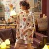 Pijama para Mujer, Shorts de Manga Corta de Verano, Estilo Dibujos Animados Lindo Delgado, Nuevo Estilo 2025, Conjunto de Dos Piezas de Ropa para el Hogar Tallas Grandes