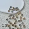 Plástico CCB flor pequeña flor de cinco pétalos cuentas geométricas perforadas transfronterizo DIY joyería hecha a mano pulsera collar