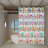 Cortina de Ducha Impermeable Peva Transfronteriza para Baño, Cortina de Partición de Baño Impermeable y Resistente al Moho, Múltiples Patrones Disponibles