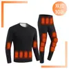Novo Conjunto de Calças Aquecidas Transfronteiriças 7.4V com Aquecimento de Temperatura Constante em 30 Zonas, Roupa Térmica para Inverno, Tops e Calças Térmicas Aquecidas com Forro de Fleece