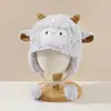 Gorros para Bebé para Otoño e Invierno, Lindos Gorros de Felpa para Niños y Niñas, Gorros Cálidos que Protegen las Orejas para Niños, Gorros a Prueba de Viento, Engrosados para Invierno