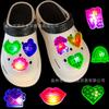 Novos Acessórios para Crocs Dia dos Namorados Sapatos com Luz Led Piscante Fivelas de Flor para Sapatos Flor de Sapato Luminosa DIY de Alta Qualidade Acessórios Transfronteiriços