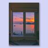 ¡¡¡Súper hermosa!!! Púrpura Cálido Atardecer con Vista al Mar Un Arte Marino Mural Decoración de Escritorio Pintura Óleo Lienzo