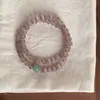 Pulsera de Perlas de Doble Círculo Ojo de Gato Morado Diseño de Nicho Temperamento Fresco Lujo Ligero Retro Gama Alta Apilable Pulsera Ojo de Gato